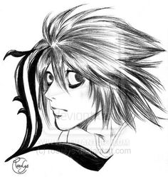 L - Death Note Sketch | Anime Images