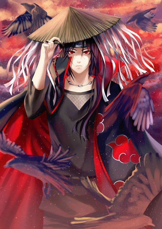Itachi Uchiha Wearing A Straw Hat In Painting Anime Images | Hot Sex ...